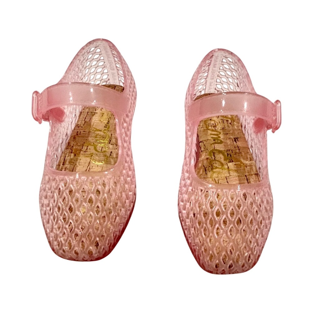 Sam Edelman Pink Michaela Jelly Woven Mary Jane Flats Girls Size 8